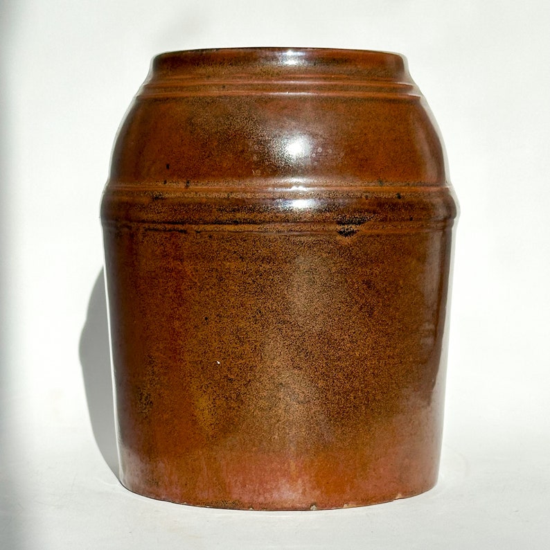 Antique Vintage Peoria Pottery Brown Stoneware Jug, Peoria Pottery