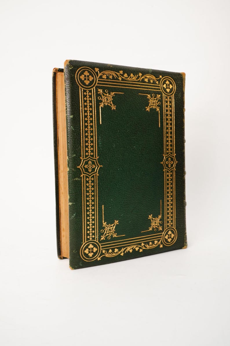 1869 Poetas del siglo XIX Libro ilustrado en piel imagen 6