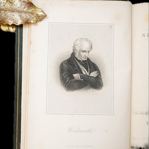 1869 Poetas del siglo XIX Libro ilustrado en piel imagen 8
