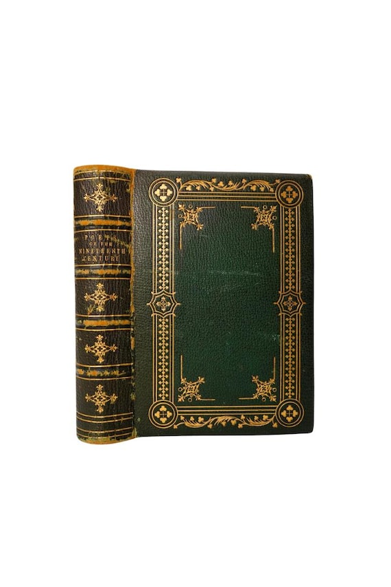 1869 Poets of the Nineteenth Century Full Leather Illustrated Book