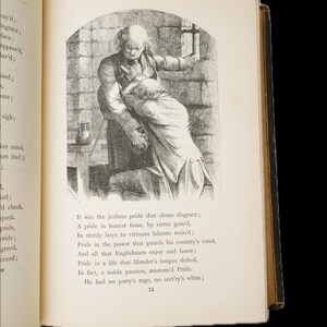 1869 Poetas del siglo XIX Libro ilustrado en piel imagen 11