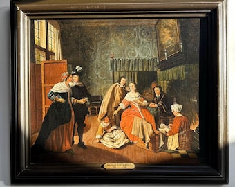 18th Century Flemish Oil Painting: Jan Josef Horemans Genre Scene Art