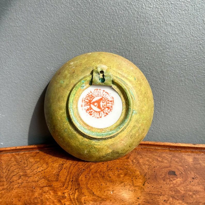 Japanese Brass Encased Porcelain Catchall Dish Handpainted Etsy