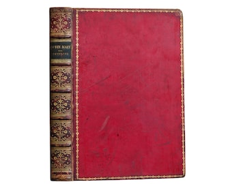 Queen Mary A Drama 1875 First Edition Red Leather, Alfred Tennyson