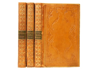 William Cowper Poems 3 Volumes John Sharpe 1825 Antique Calf Set