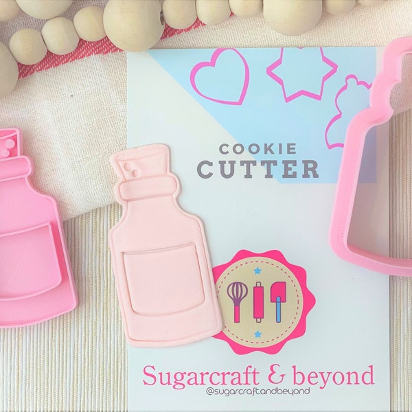 Alice in Wonderland Magic Potion Cookie Cutter and Stamp Set. 2 PCS. fondant, royal icing. Decorated cookies