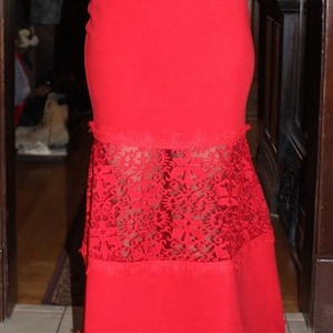 BCBG MaxAzria Lace Gown in Red SZ 2 Vintage