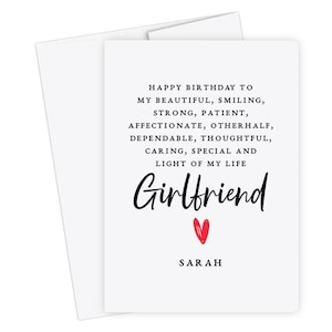 Carte personnalisée Joyeux anniversaire à ma femme, carte d’anniversaire de petit ami, carte d’anniversaire pour femme, fiancé, mari, anniversaire, Saint-Valentin