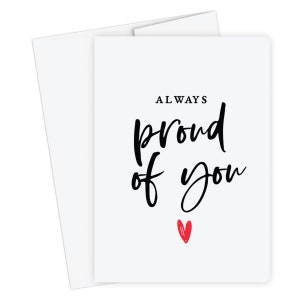 Carte Toujours fier de vous, carte de chance, carte d'encouragement, bravo, félicitations pour un ami, fille, carte de remise des diplômes, nouvel emploi