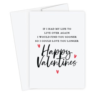 Carte de bonne Saint-Valentin pour petite amie, petit ami, mari, femme, fiancé, carte d’anniversaire, carte romantique, carte d’amour, pour lui, pour elle