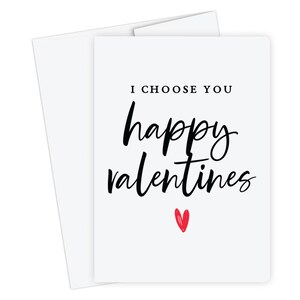 Je vous choisis Carte de Saint-Valentin pour petite amie, petit ami, pour femme, mari, fiancé, cadeau d’anniversaire, carte romantique, carte de vœux
