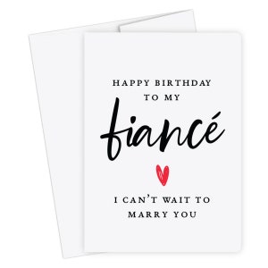 Happy Birthday To My Fiancé, Birthday Card For Him, Birthday Card Fiancé, Future Husband, Wife To Be, Boyfriend, Girlfriend, Wedding Card