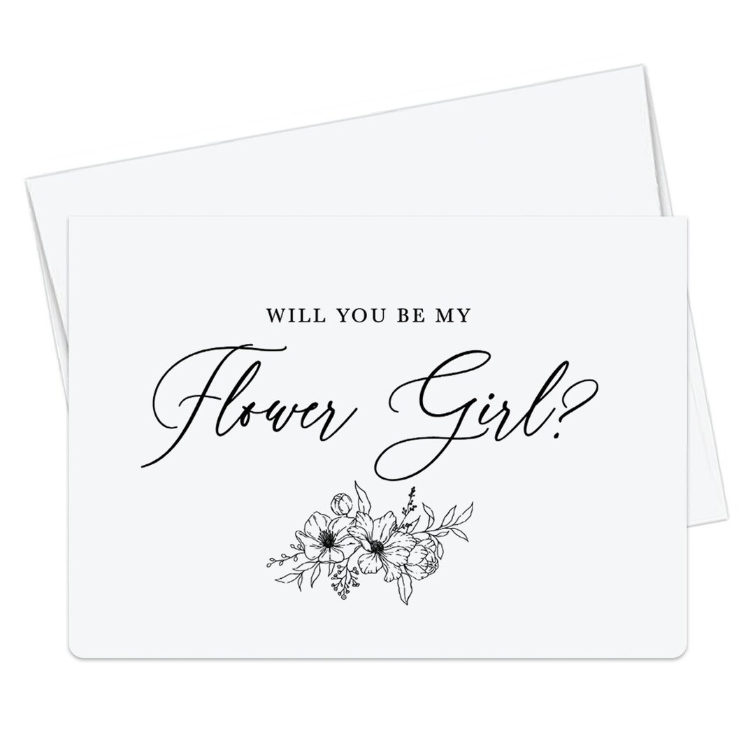 Will You Be My Flower Girl Proposal Card, Maid of Honor Card, Will You Be My Maid of Honor