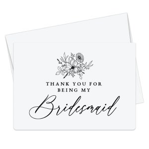 Danke für seine Brautjungfer Karte, Dankeschön Karten, benutzerdefinierte Brautjungfer Karte, Danke Trauzeugin Karte, Hochzeitskarte, Brautjungfer Box