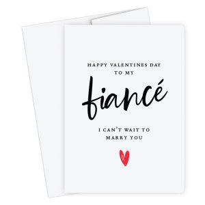 Bonne Saint-Valentin à ma carte de fiancé, pour lui, pour elle, petit ami, petite amie, mariage, Mr & Mrs Card, de petite amie, futur mari