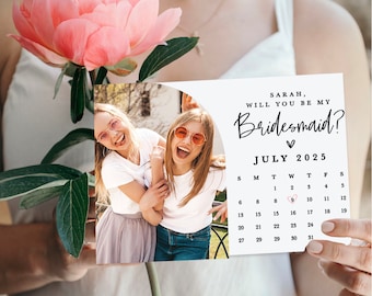 Bridesmaid Proposal, Will You Be My Bridesmaid, Photo Proposal Card, Personalized Bridesmaid Card, Bridesmaid Gifts, Maid of Honor Card