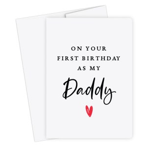 Carte d'anniversaire Premier anniversaire en tant que papa, nouveau papa, père, bébé, de la part d'un enfant, premier amour, carte de premier anniversaire pour papa, futur papa, carte d'amour