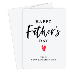 Happy Father&#39;S Day Card For Dad, From Daughter, From Son, Funny Father Day Card Printable, Father&#39;S Day Dog Card, From Your Favorite Child