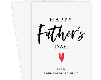 Happy Father'S Day Card For Dad, From Daughter, From Son, Funny Father Day Card Printable, Father'S Day Dog Card, From Your Favorite Child