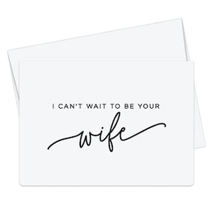 Ich kann es kaum erwarten, deine Frau Karte zu sein, Hochzeitskarte für Bräutigam, Hochzeitstag Karte, Hochzeitskarten, für meinen zukünftigen Ehemann, ich kann es kaum erwarten dich zu heiraten