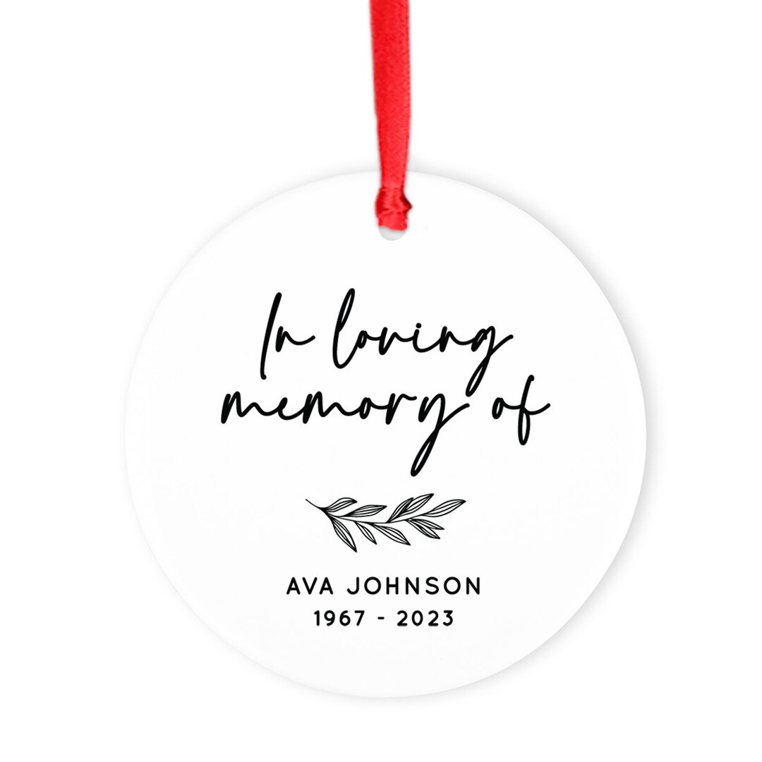 Personalized in Loving Memory Christmas Ornament Memorial Etsy
