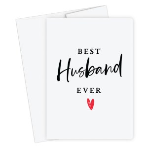 Meilleur mari de tous les temps Carte de Saint-Valentin, Bonne Saint-Valentin, Pour mari, petit ami, de femme, fiancé, carte de couple, cadeau pour lui, romantique