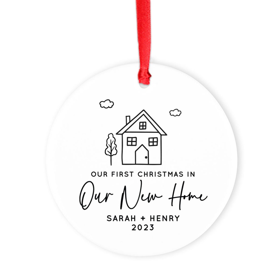 Personalized First Christmas in Our New Home Christmas Ornament 2023, Keepsake, Holiday Decor