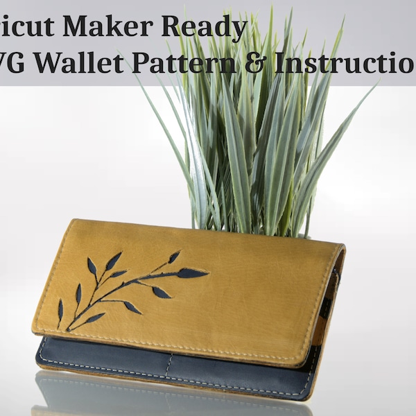 Cricut Ready Womens Long Wallet SVG Pattern With Cutout + Instructions