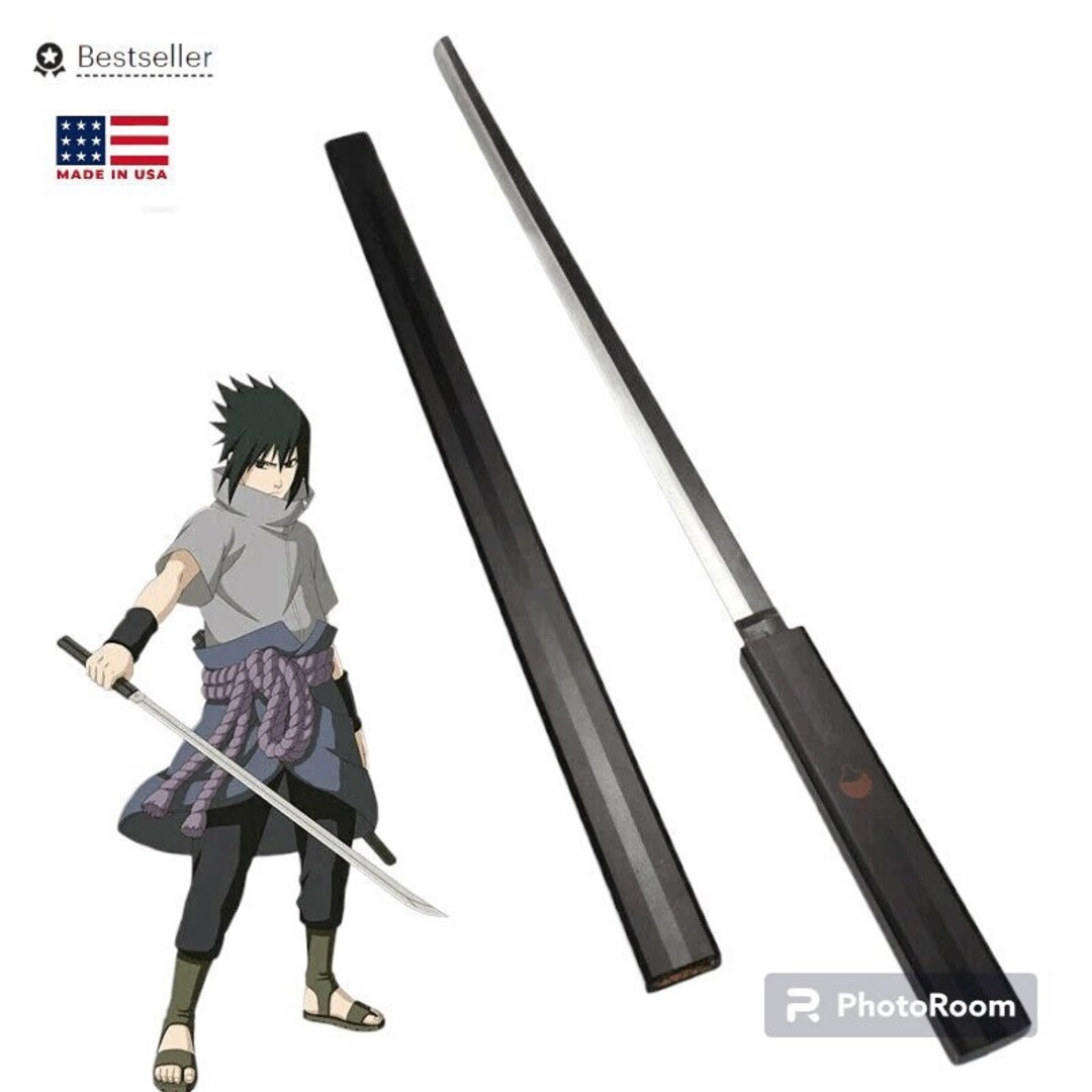Sasuke Anime 39 Naruto Kusanagi Grass Cutter Sword Wood Blade Etsy