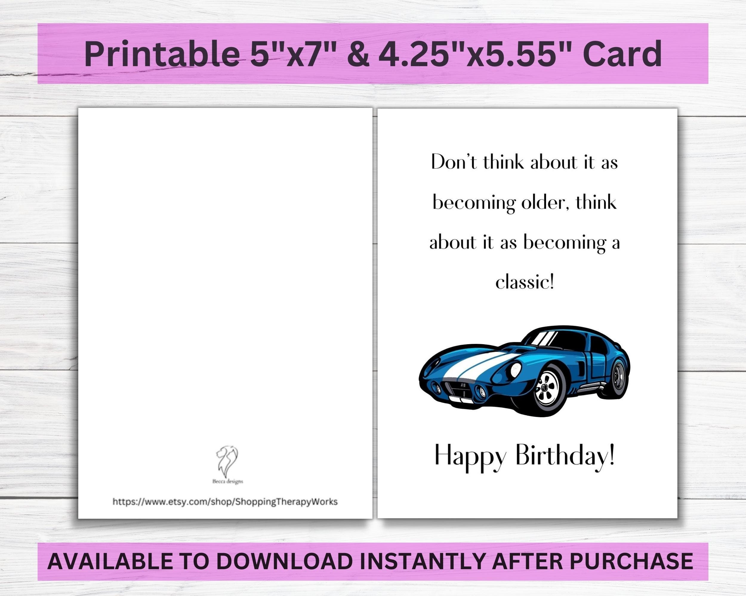 Birthday Card Printable Instant Download Funny Birthday - Etsy