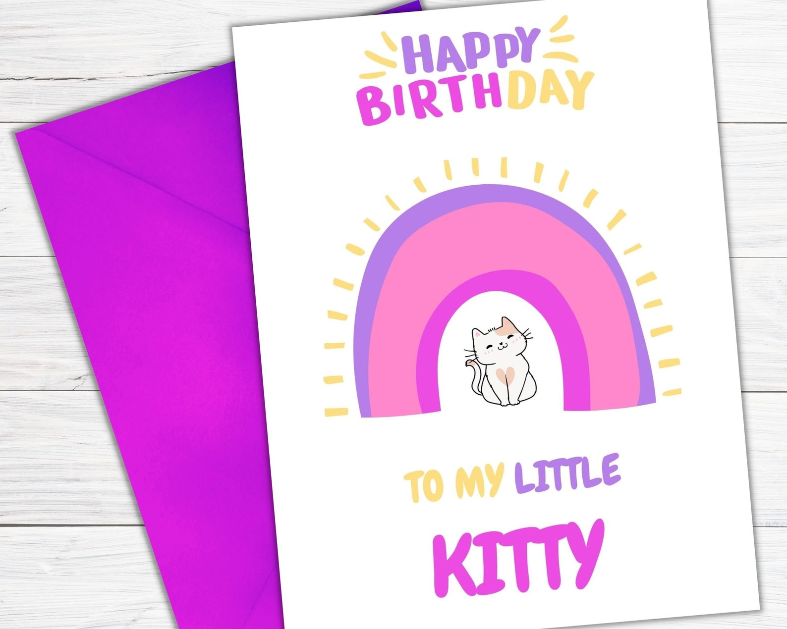 Birthday Card, Printable Download, Kids Birthday Card, Happy Birthday Card for Girl, Bday Card