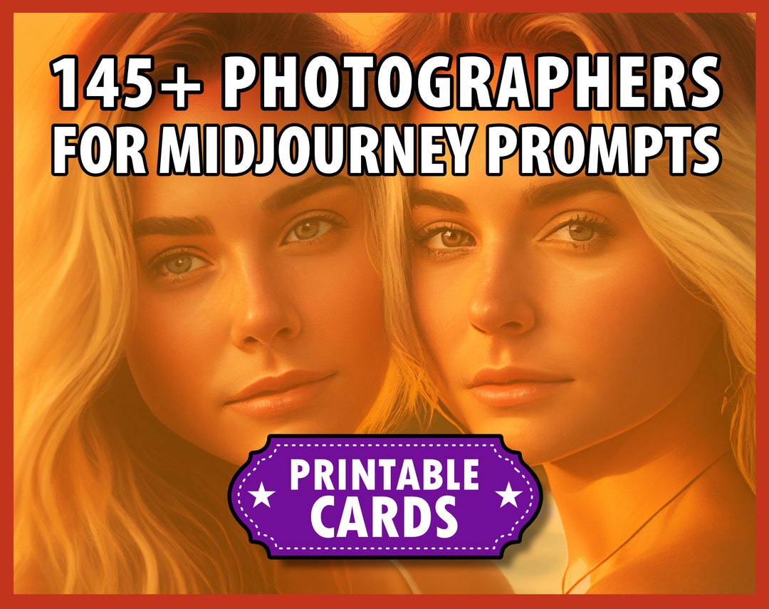 145 Printable Photographers Cards for Midjourney Prompts - Etsy