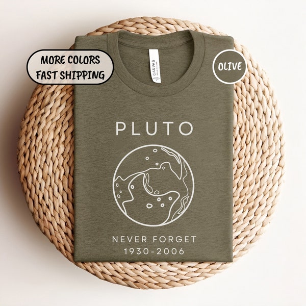 Pluto Never Forget Shirt, Remember Pluto Sweatshirt, Funny Planet Tee Shirt, Gift For Astronomy Lover, Solar System Sweater, Pluto Hoodie