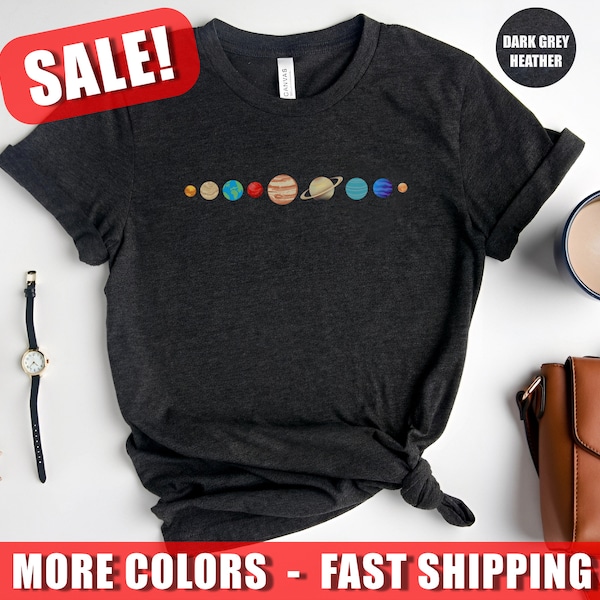 Solar System Shirt, Cute Planets Tee, Outer Space Gift, Astronomy Lover, Science Hoodie, Planet T Shirt, Space Geek Sweatshirt,