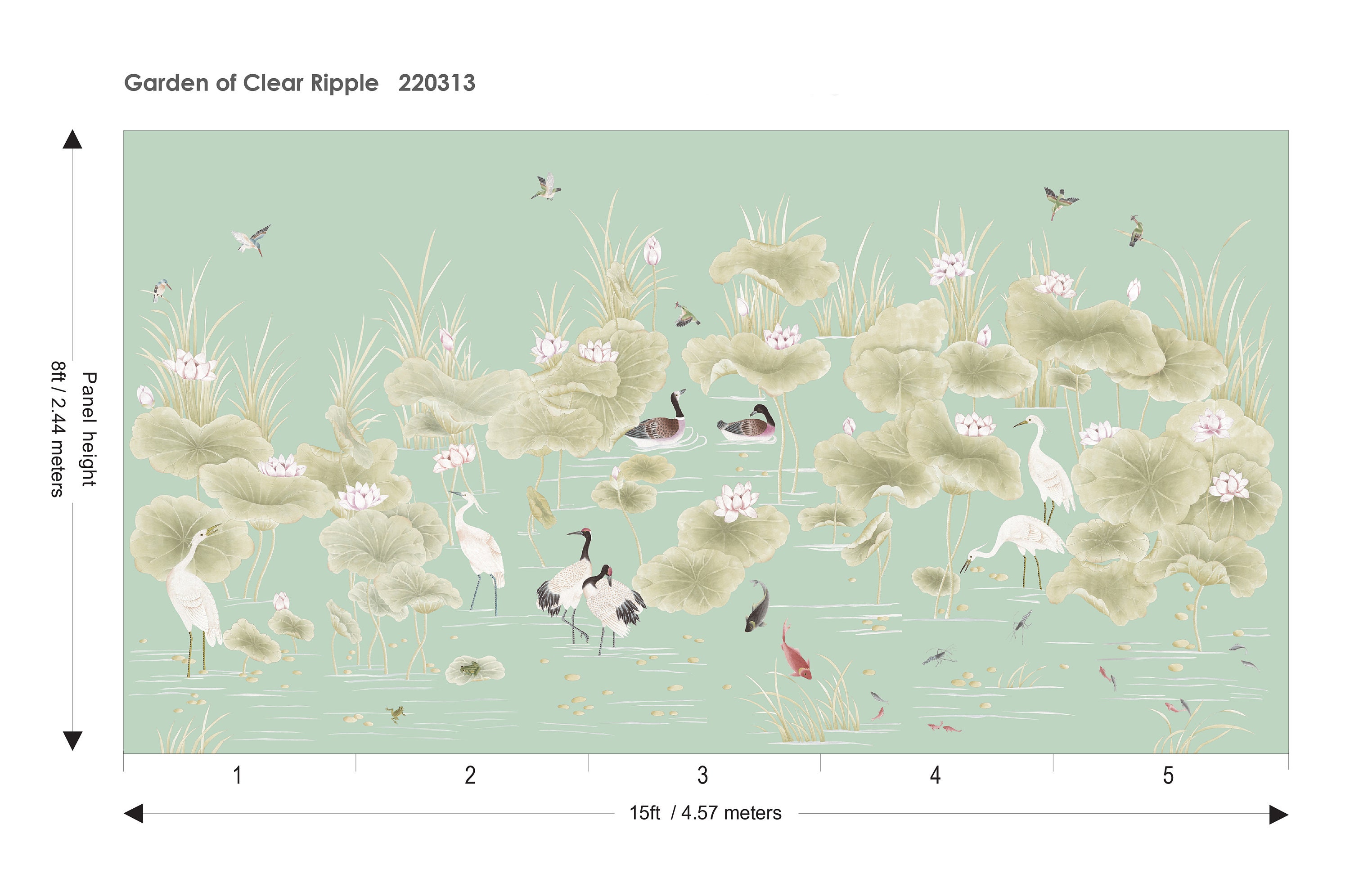 CLEAR RIPPLE Garden/scenic Wallpaper Printed on Non Woven Paper ...