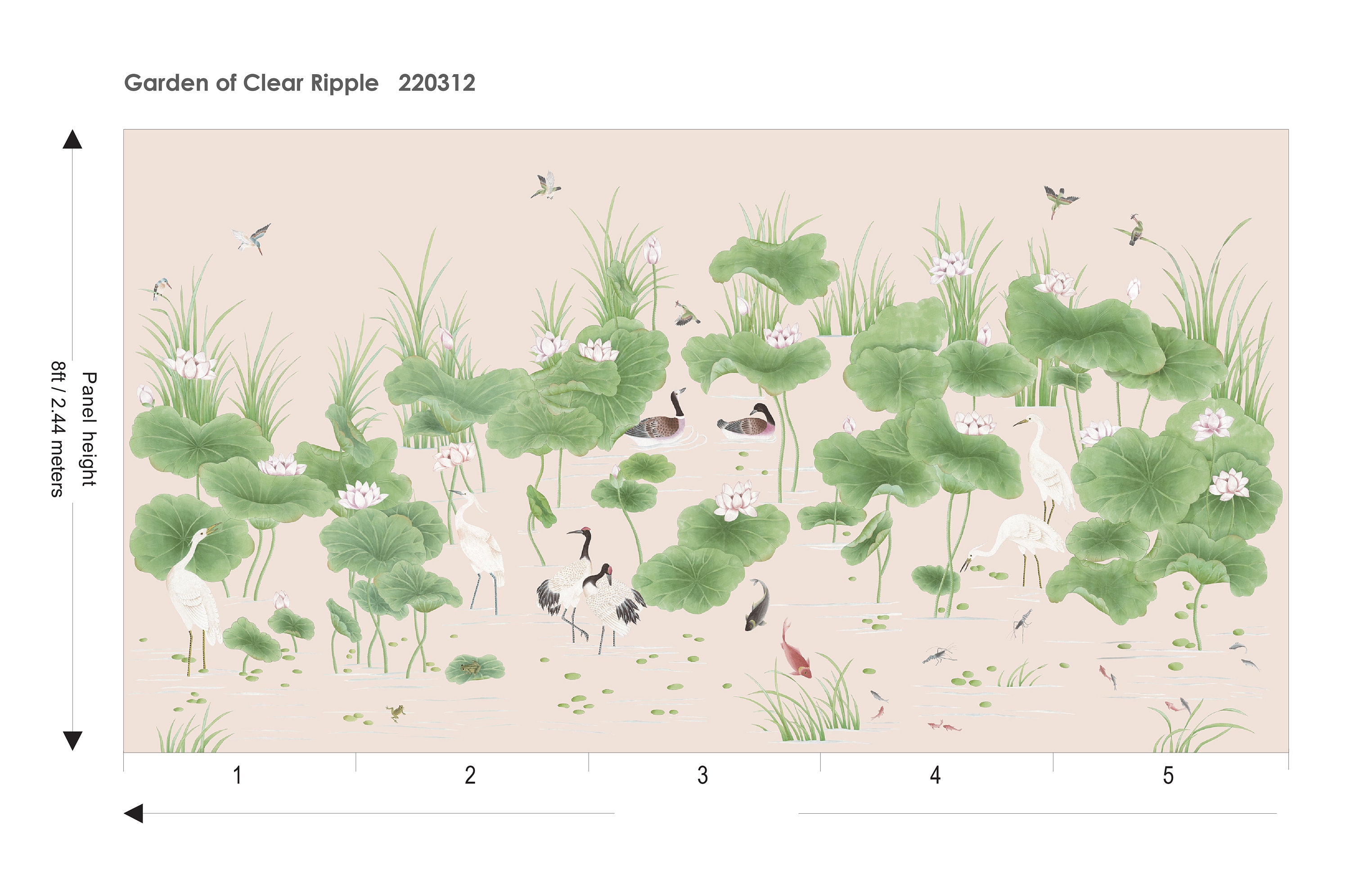 CLEAR RIPPLE Garden/scenic Wallpaper Printed on Non Woven Paper ...