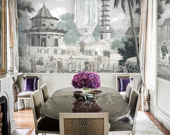 EMPIRE CHINA/Scenisk tapet tryckt på non-woven papper/Fransk scenisk tapet/Vägmålning/Landskapstapet