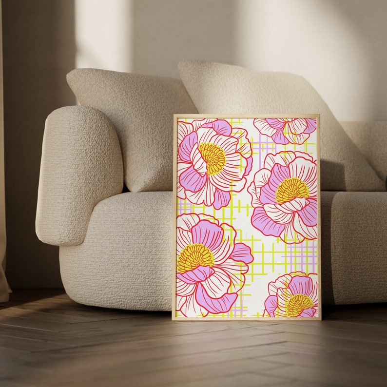 Flower Wall Art, Flower Art Print, Flower Printable, Botanical Print