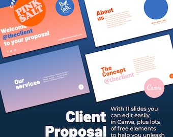 Client Proposal Slide Deck | Editable Canva Template