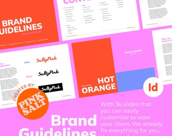DIY Brand Guidelines Template | Editable Brand Book & Style Guide | InDesign Brand Identity Strategy | Small Business Branding Kit