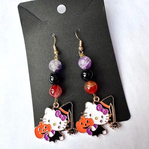 Kawaii Halloween Cat Inspired Earrings