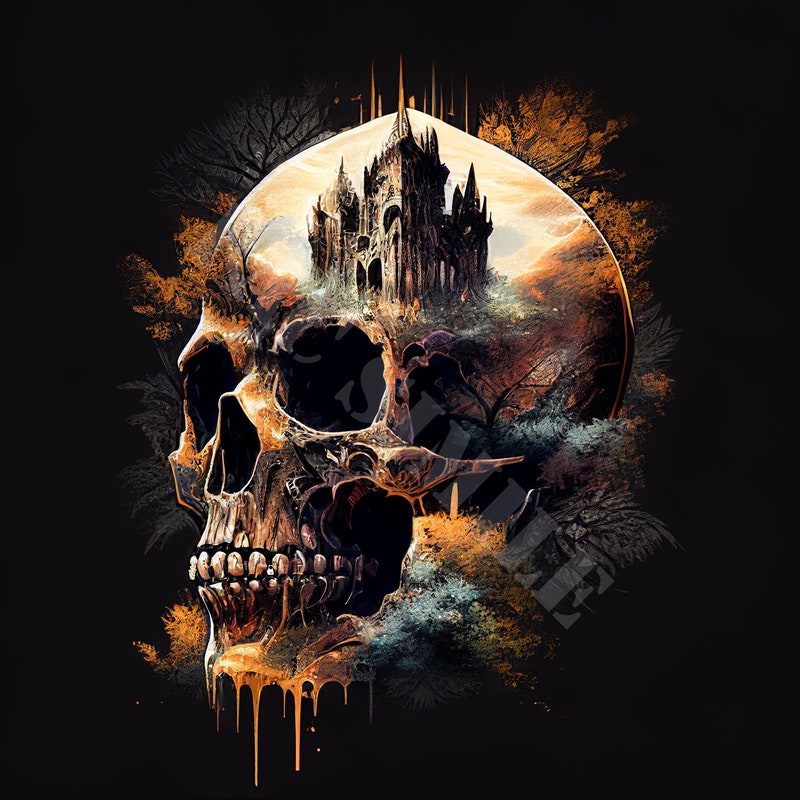 Abstract Skull - Etsy