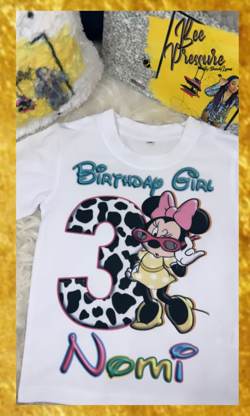 store product block Minnie Mouse Custom Birthday Shirt poster