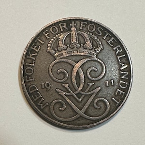 1911 Sweden 5 Ore (SUPER RARE!)