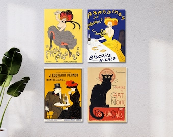 アール ヌーボー様式のフランスの広告ポスター。フランスの広告と雑誌のイラスト。印刷可能な壁装飾。