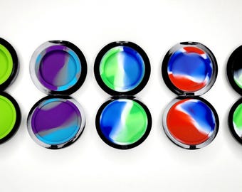 6ml Round Compact Silicone Nonstick Container Multi Use Storage Hard Case Protection (Random)