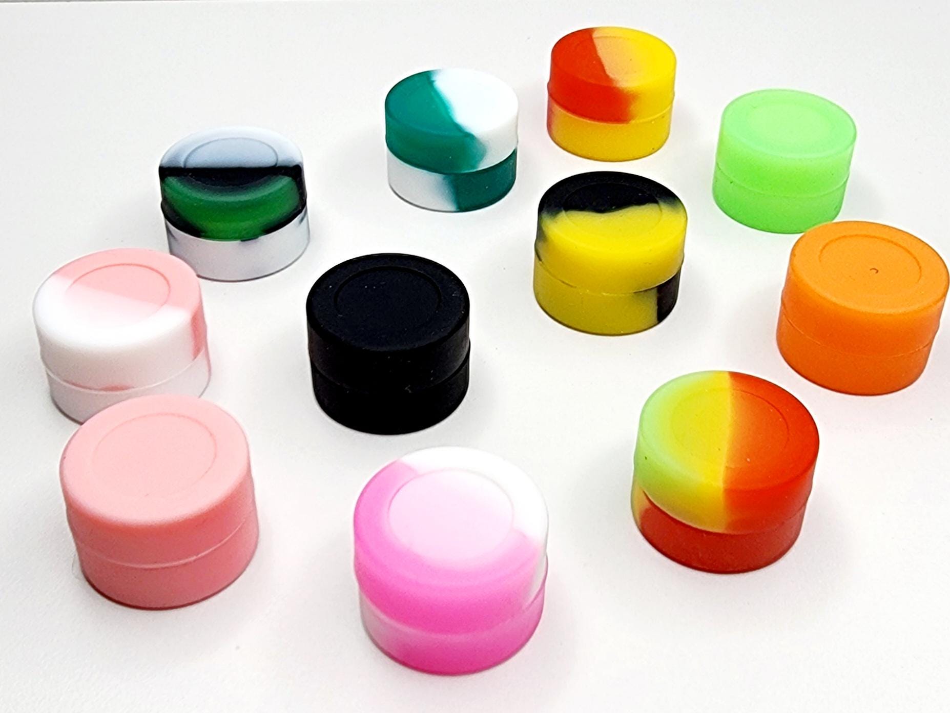 Random Cotainers Object 3ml Round Silicone Nonstick Containers Multi Use Storage Jars (random ...