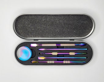 Stainless Steel Multiple Double-Ended Wax Clay Carving Tool Set Case Silver or Rainbow