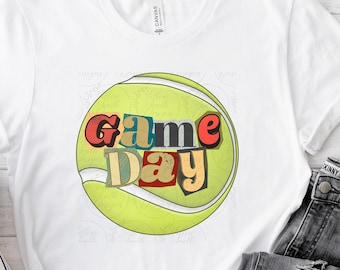 Tennis Game Day PNG, Tennis Game Day shirt design, Tennis ball png, Game Day png, Cute Tennis Game Day design, Tennis Game Day, Tennis Mom