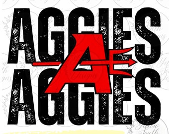 Albertville Aggies png, albertville, aggies, png, espíritu escolar, colegio, rojo, negro, sublimación, diseño de equipo